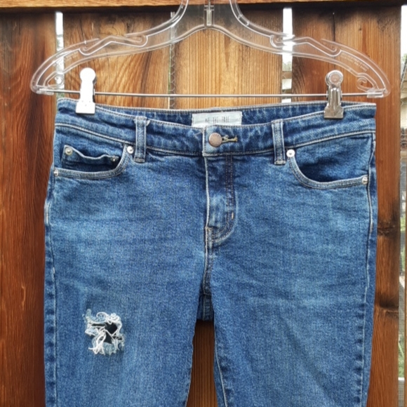 Free people distressed skinny jeans medium wash 27 - Picture 2 of 7